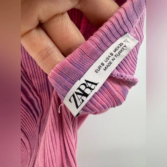 Zara Ribbed Tie Dye Jumpsuit Romper Bloggers Fav Small - Picture 7 of 9